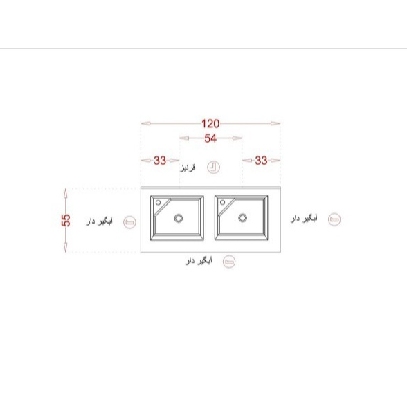 روشویی عمومی استاندارد و سفارشی مدل 1056 - تصویر 5