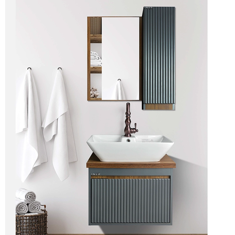 روشویی کابینتی مدرن با طراحی خطی