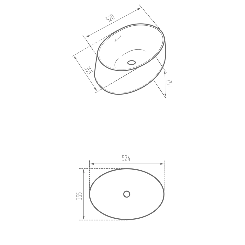 کاسه روشویی روکار با کیفیت بالا