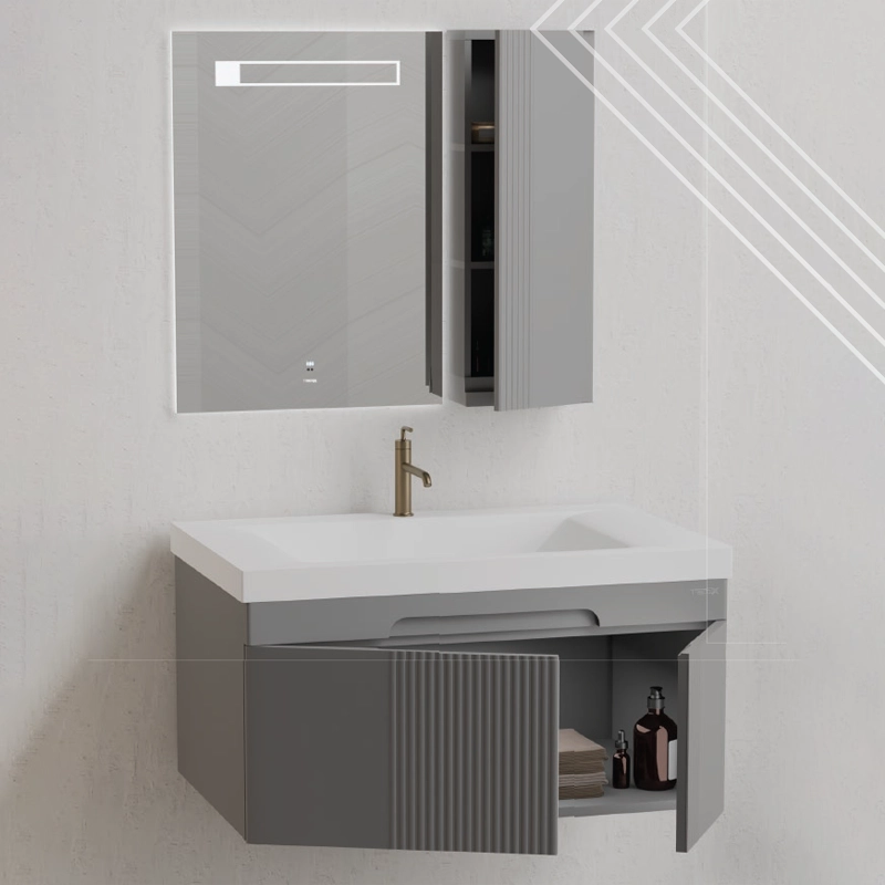 فولست روشویی کابینتی به همراه آینه باکس