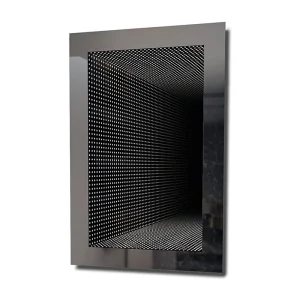 آینه سه بعدی مستطیلی مدل 3D 200 با طراحی مدرن و جلوه‌های سه‌بعدی با سطح شفاف