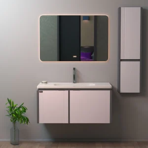 روشویی کابینتی ضد آب به همراه آینه بک لایت
